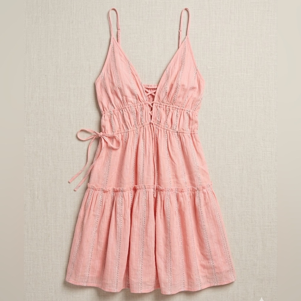 Stella Rose Peach Sparkle Mini Dress